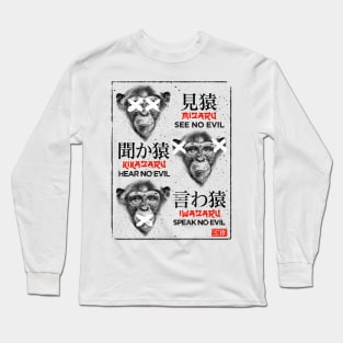 Three wise monkeys Long Sleeve T-Shirt